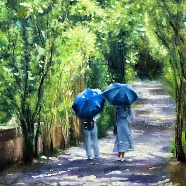 Walking Together After Rain