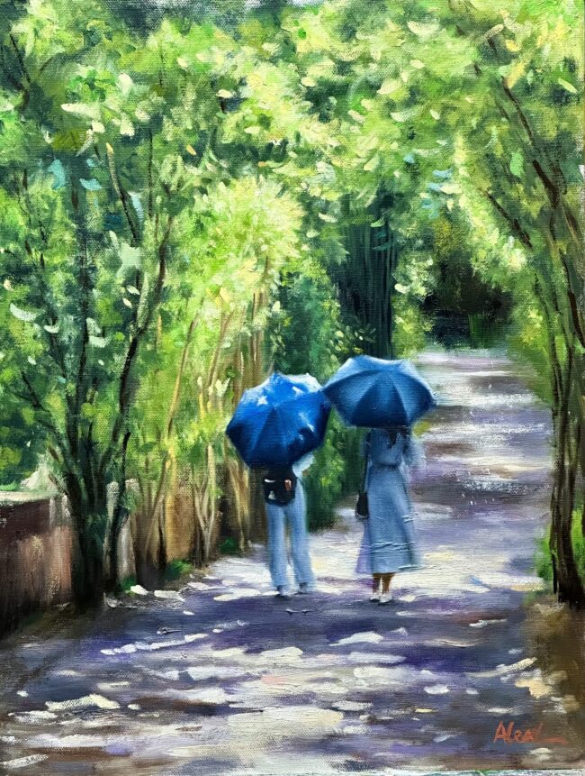 Walking Together After Rain