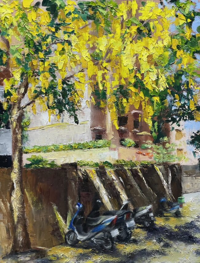 Yellow Blossoms at the Corner